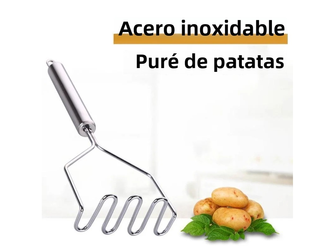 Triturador Manual de Batatas em Aço Inoxidável, Ralador de Frutas e Legumes, Utensílio de Cozinha Infantil MDUG