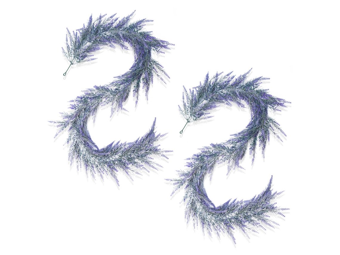 Laxiscreed Conjunto De 2 Invólucros De Videiras De Lavanda Artificial, 180cm Para Decoração Natural