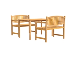 Garden Dining Set, Garden Dining Sets Vidaxl Marrom Madeira (mesa Com 140 Cm De Comprimento)
