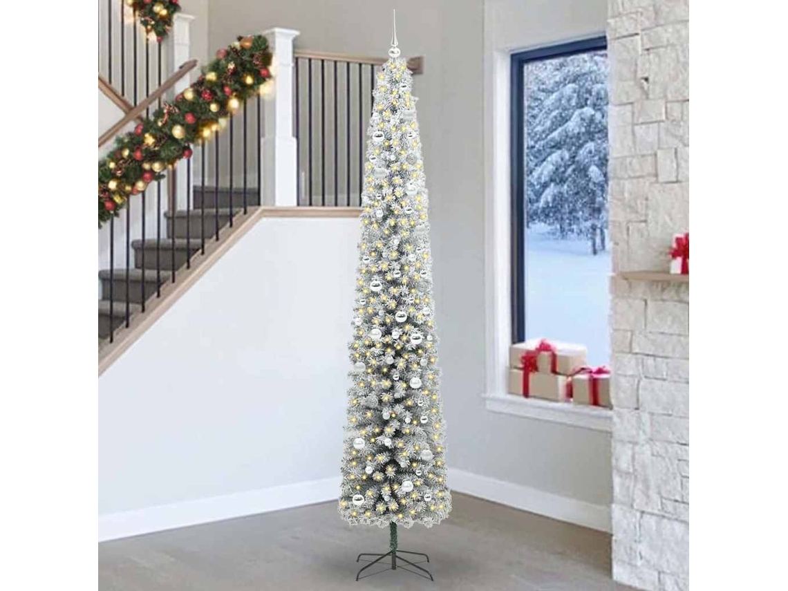 Vidaxl Árvore De Natal Artificial Verde 270 Cm Pvc E Aço E Plástico