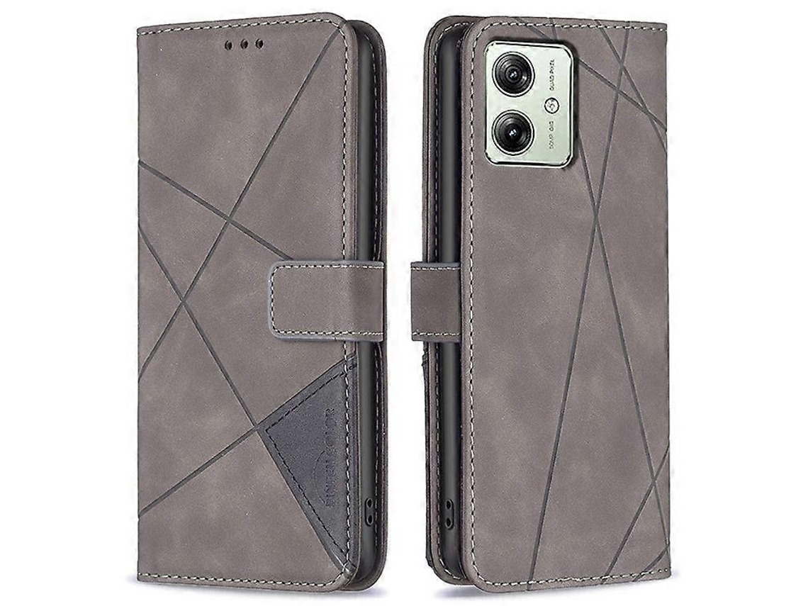 Capa compatível com Motorola Moto G54 5g, com suporte em couro estampado, modelo Binfen, cor Bf05 Slowmoose