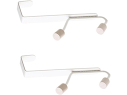 Ganchos De Porta Em Metal Branco, Design Multifuncional E Fácil Instal