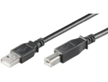Cabo de Dados MICROCONNECT (USB A - USB B - 50 cm - Preto)