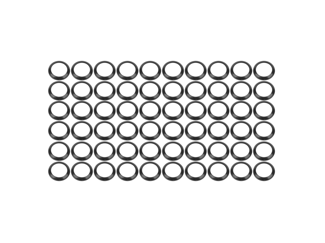 60 Anéis Silicone para Vara de Pesca 15mm Preto