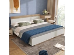 Cama Suspensa 205x164 Carvalho Sonoma Branco