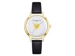 Relógio de Pulso Feminino Lvpai Elegante Casual de Quartzo com Cinta Pu Preto