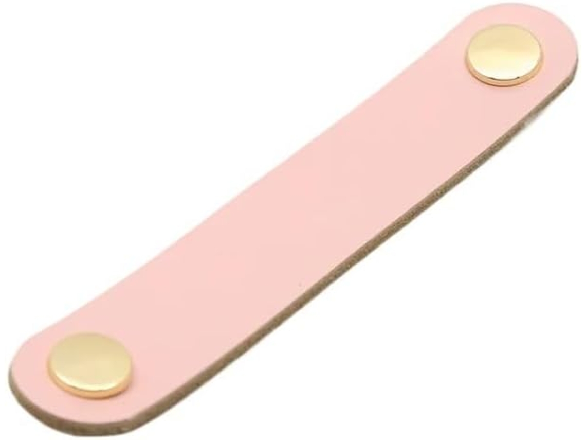 Puxadores De Gaveta Em Couro, Puxadores De Móveis Em Couro Multicoloridos 96mm Rosa