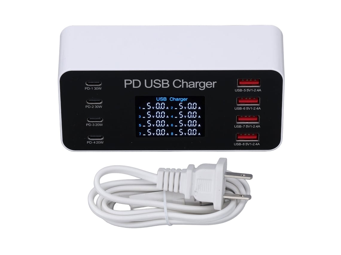 Dock USB de 6 Portas EOOCOO com Carregamento Rápido 65W