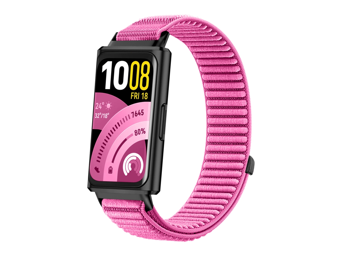 Nylon Trançado Para Huawei Band 11/11 Pro,respirável, Fecho Rápido, Ajustável Rosa Hexinyigjly