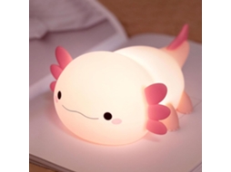Luminária de Axolote, Abajur Fofo de Axolote, Luminária Noturna de Silicone com Intensidade Regulável para Quarto Infantil BRILVIBERA