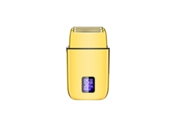 Barbeador Elétrico 3 Velocidades Lâminas Flutuantes Duplas Úmido E Seco Display Led Usb Ouro Bestvite