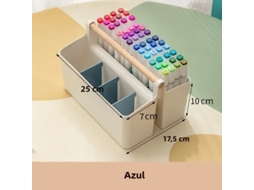 Caixa Organizadora de Mesa Grande e Criativa, Ideal para Guardar Canetas tinteiro e Marcadores, com Design de Desenho Animado. MDUG (azul)