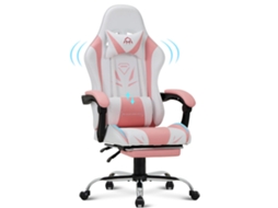 Smartue Cadeira Gaming – Cadeira Ergonómica Para Computador Com Apoio Para Os Pés, Apoio Lombar, Apoio De Cabeça, Função De Rotação De 360° E Encosto
