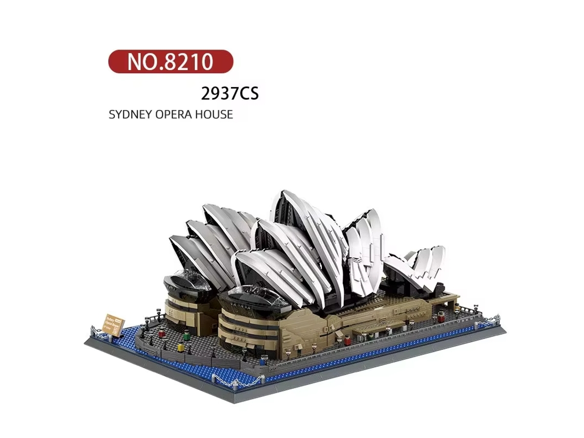 Kit de Construção com Blocos de Montar da Ópera de Sydney com 2937 Peças MDUG (2937 Peças)