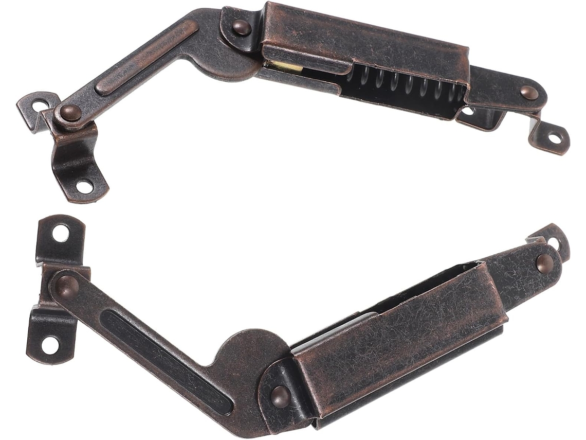 Conjunto De 2 Dobradiças Mola Para Tampa Baú, Feitas De Ferro, Fáceis De Limpar E Manter, Para Caixas De Brinquedos