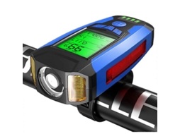 Farol Led Para Bicicleta, Velocímetro, Buzina, Recarregável Usb, 130db