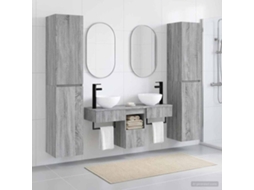 Vidaxl Conjunto De Móveis Para Banheiro 5 Unid. Sonoma Cinzento