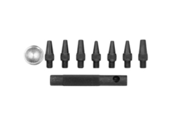 Set De Punzones De Agujeros Com Cabeças Intercambiáveis Redondas Para Couro, Ferramenta Diy De Aço 2‑5mm