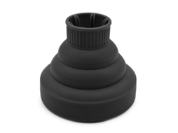 Anexo Diffuser Para Secador De Cabelo Silicone Leve Plegável Portátil Para Cabelo Cacheado Preto