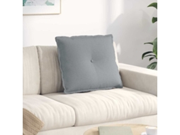 Vidaxl Travesseiro Para Costas Cinzento-claro 60 X 19 X 50 Cm Tecido