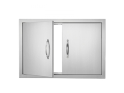 Porta Dupla Inox 711x482mm Para Cozinhas Exteriores Com Fecho Magnético Tekmaquinas
