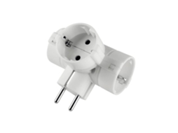 Adaptador Triplo POLY POOL Pp2350 3 Tomadas Schuko Branco