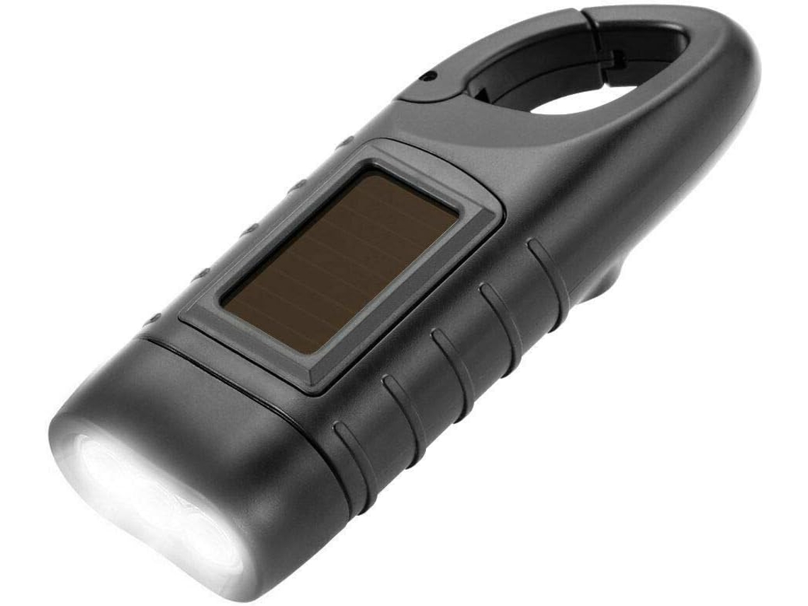 Lanterna Solar Led Com Manivela E Recarregável