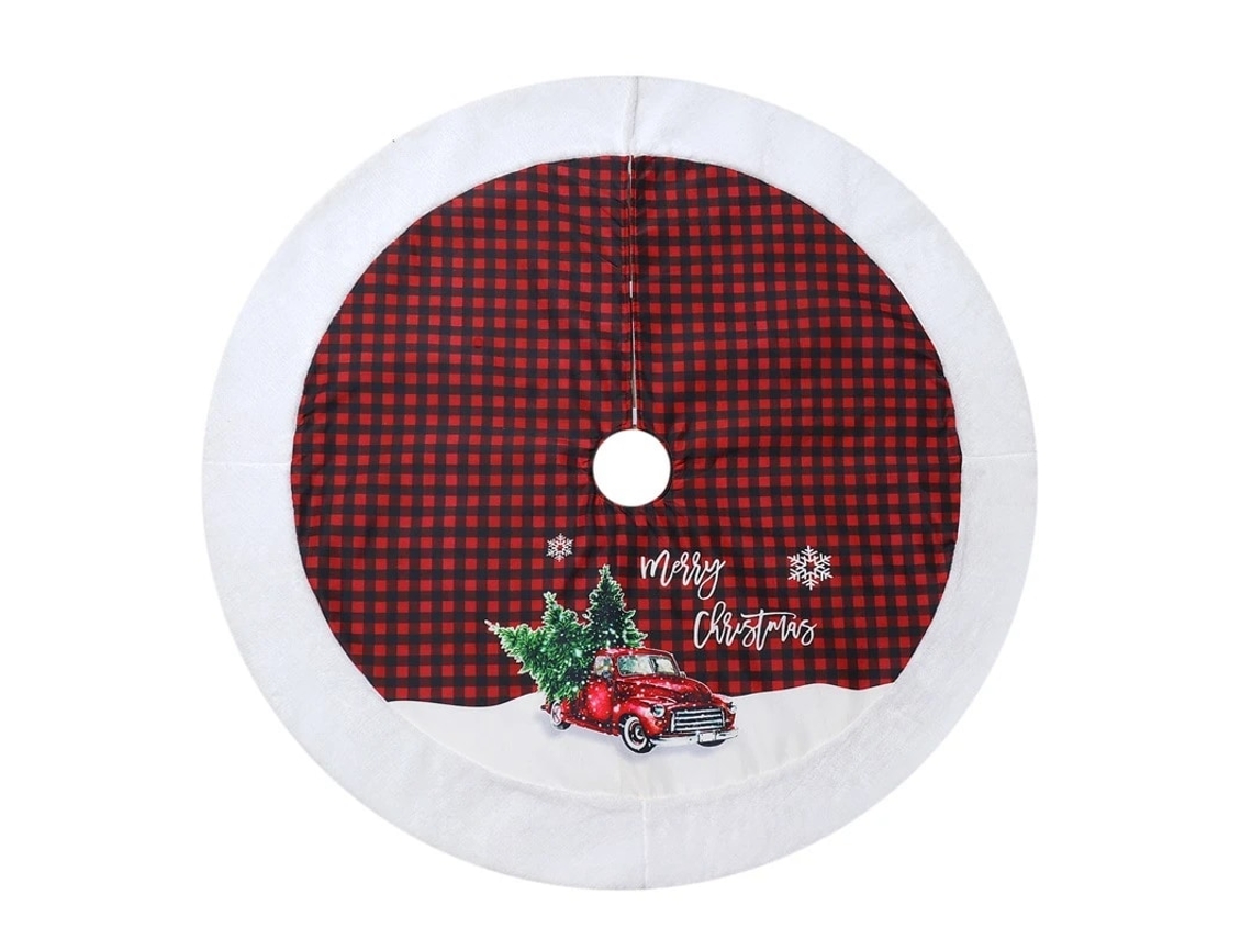 Saia Para Árvore De Natal 48 Polegadas Vermelho Decoração Natalina