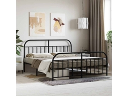 Vidaxl Estrutura De Cama Sem Colchão Com Pés 180x200 Cm Preto