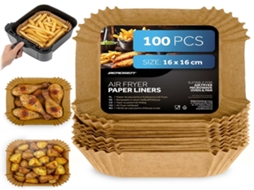 Papel Lurelia para fritadeira a ar, 100 unidades, 16 cm