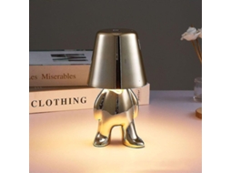Lâmpada De Mesa Sem Fio Recarregável Com Toque, Dimmer 3 Níveis, Usb, Decoração Ouro Para Quarto E Escritório A Plata