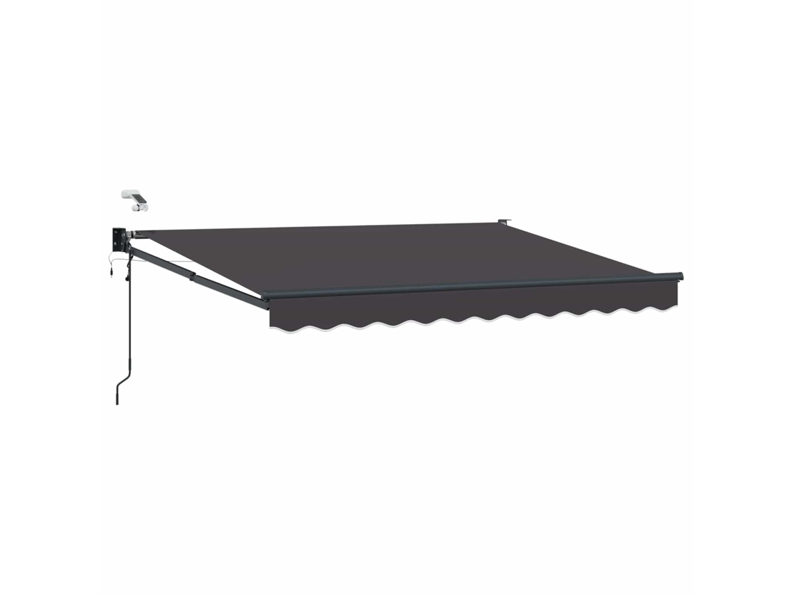 Conjunto 1 Toldo Elétrico Vidaxl Antracite Poliéster (3,5 X 2,5 M)