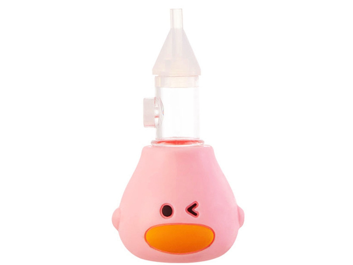 2026 aspirador Nasal Manual para Bebê Silicone Suave Pp Anti retrocesso Aspira Moco e Mucus Rosa Claro