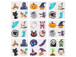 36 Folhas De Adesivos De Tatuagens De Halloween Para Decorações De Halloween Allinless