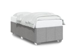 Bed Frame, Bed Frames Vidaxl Cinzeto Tecido (90 X 190 Cm)