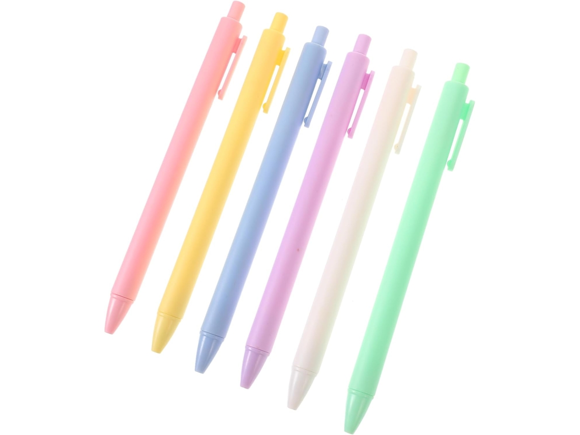 Caneta Em Gel Com Mecanismo De Botão, Pacote 6 Unidades, 0,5 Mm Pp
