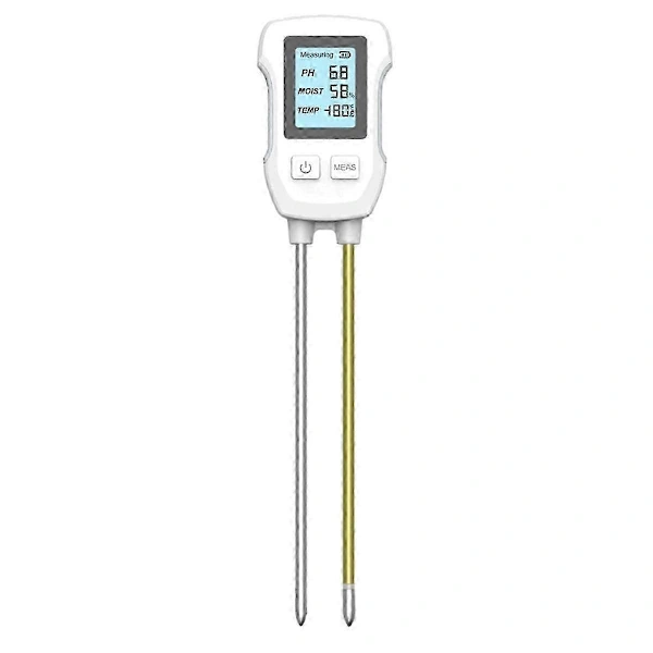 Medidor De Ph Do Solo 3 Em 1 Com Tela Lcd, Termômetro, Medidor De Umidade E Ph Para Plantas Em Vasos E Flores.