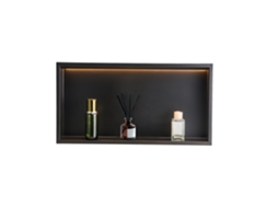 Nicho De Duche Em Aço Inoxidável 304 Preto Com Led, Impermeável E Resistente À Corrosão Tekmaquinas