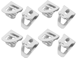 Conjunto Bestonzon de 8 ganchos laterais em aço inoxidável para ferramentas elétricas, brancos, resistentes e estáveis.