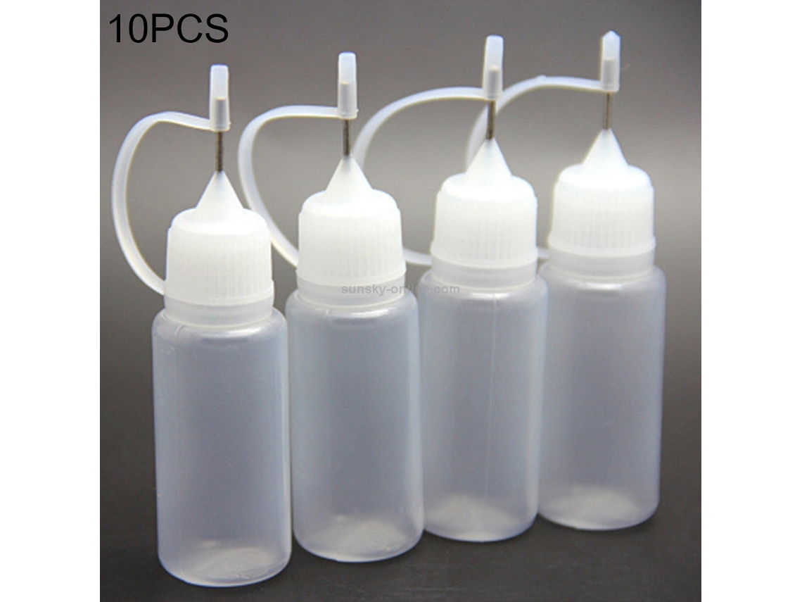 10 Frascos De Óleo Para Cigarro Eletrônico Pet Com Furo De 5ml De Capacidade.