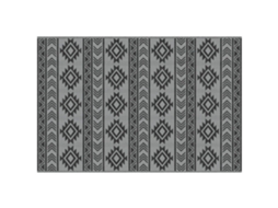 Tapete Exterior Plástico Impermeável Dupla Face Preto Cinza 182x274cm VELTRIX