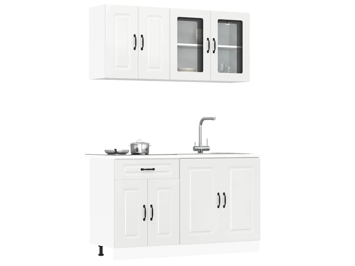 Conjunto de 4 Armários de Cozinha Branco HARLANV1