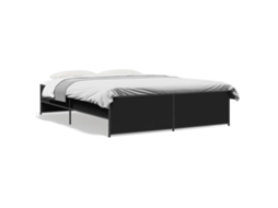 Estrutura de Cama Derivados de Madeira/metal Preto 140x200 cm MAISON EXCLUSIVE