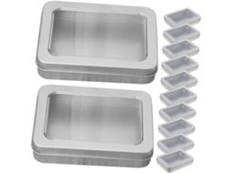 De 12 Peças De Organizadores De Metal Nuobesty Com Pequenas Caixas Decorativas Para Artesanato.