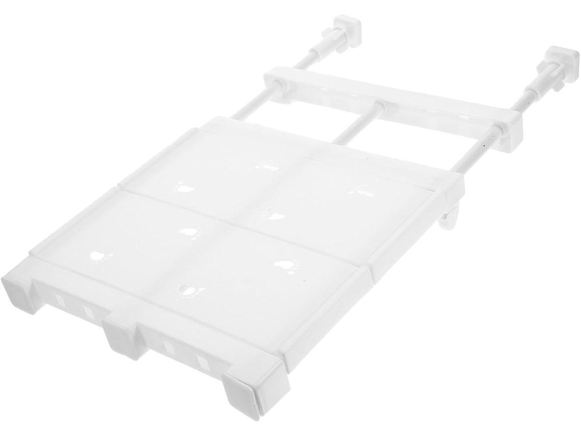 Prateleira Extensível Branca 24 29 46 Abs Pp Suporte Ajustável Armário Cozinha Banheiro Organizador GOKOCO