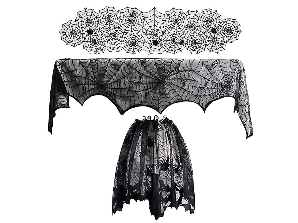 3 Peças De Abajur De Renda Para Decorações De Halloween Allinless