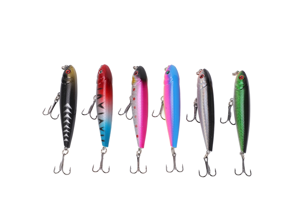 Conjunto de Iscas Artificiais para Pesca de Bass 6pcs