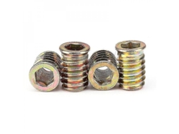 Porcas de inserção sextavadas roscadas em aço carbono para móveis de madeira M6/M8/M10 10/20 peças M6x10mm 10 peças