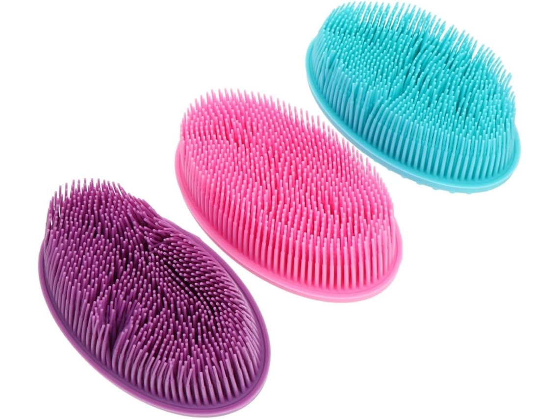Lurelia Kit De 3 Escovas De Banho Para Bebé De Cuidado Corporal, Massagem Suave, Uso Diário