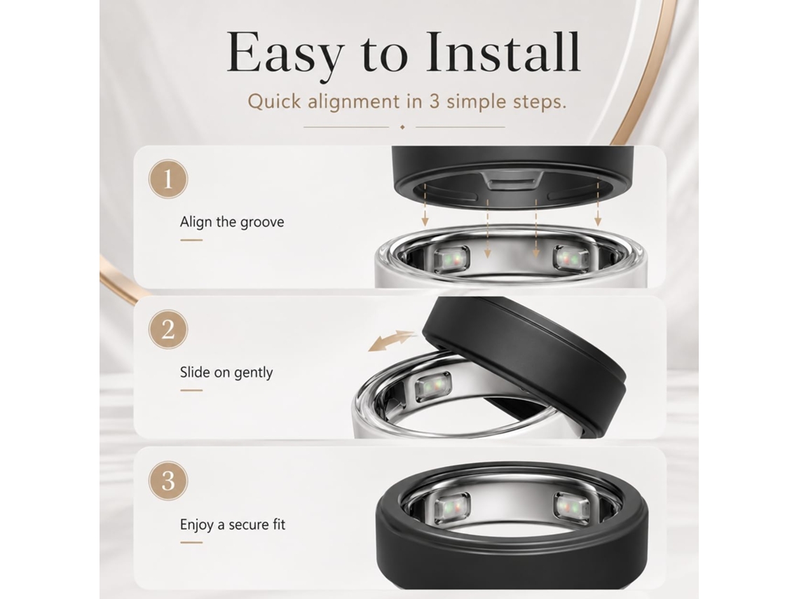 Capa De Silicone Para Oura Ring 5, Protetor Antirriscos Elástico Tamanho S Starlight Hexinyigjly